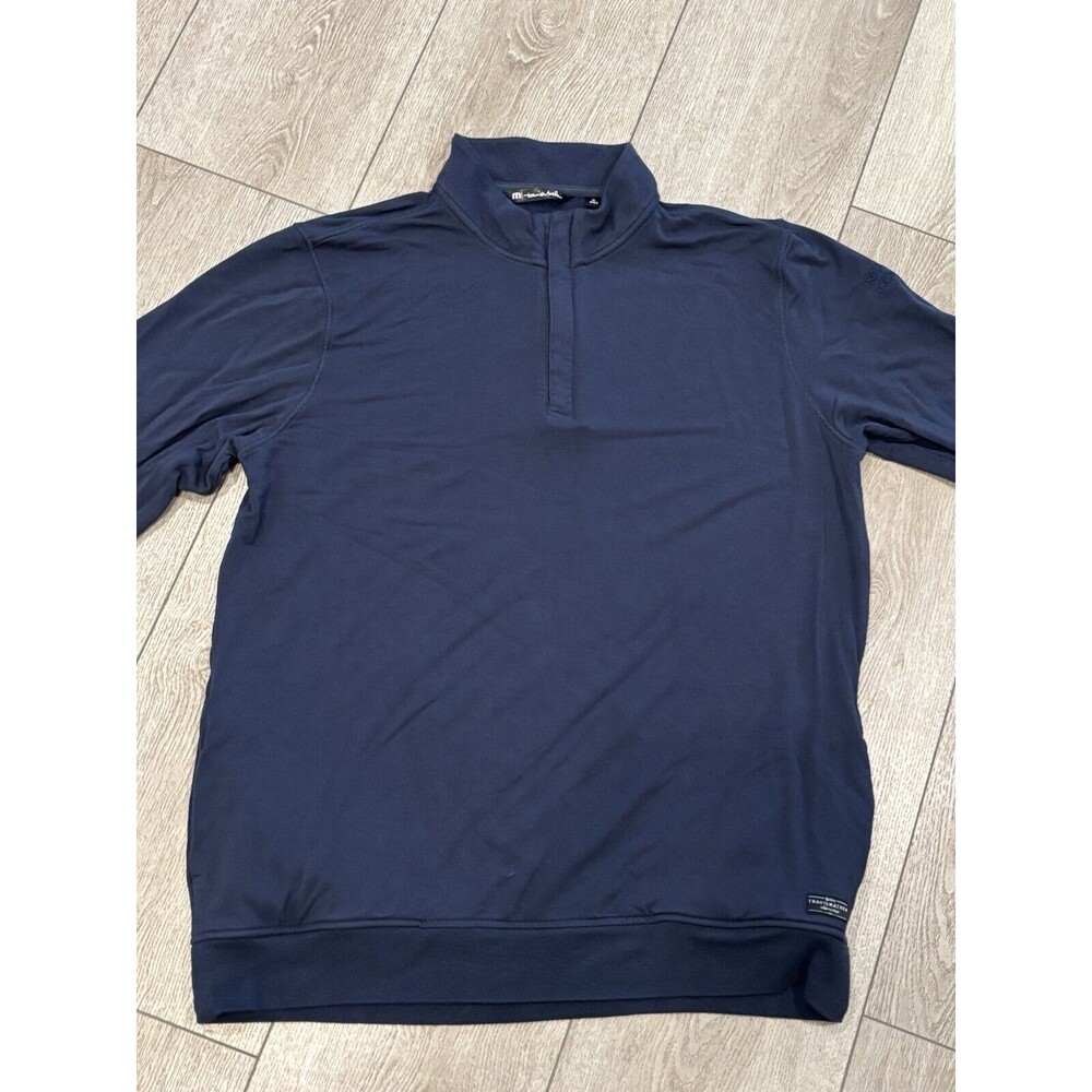 Travis‎ Mathew Sweater Men XL Sweatshirt Quarter Zip Pull Over Golf Preppy